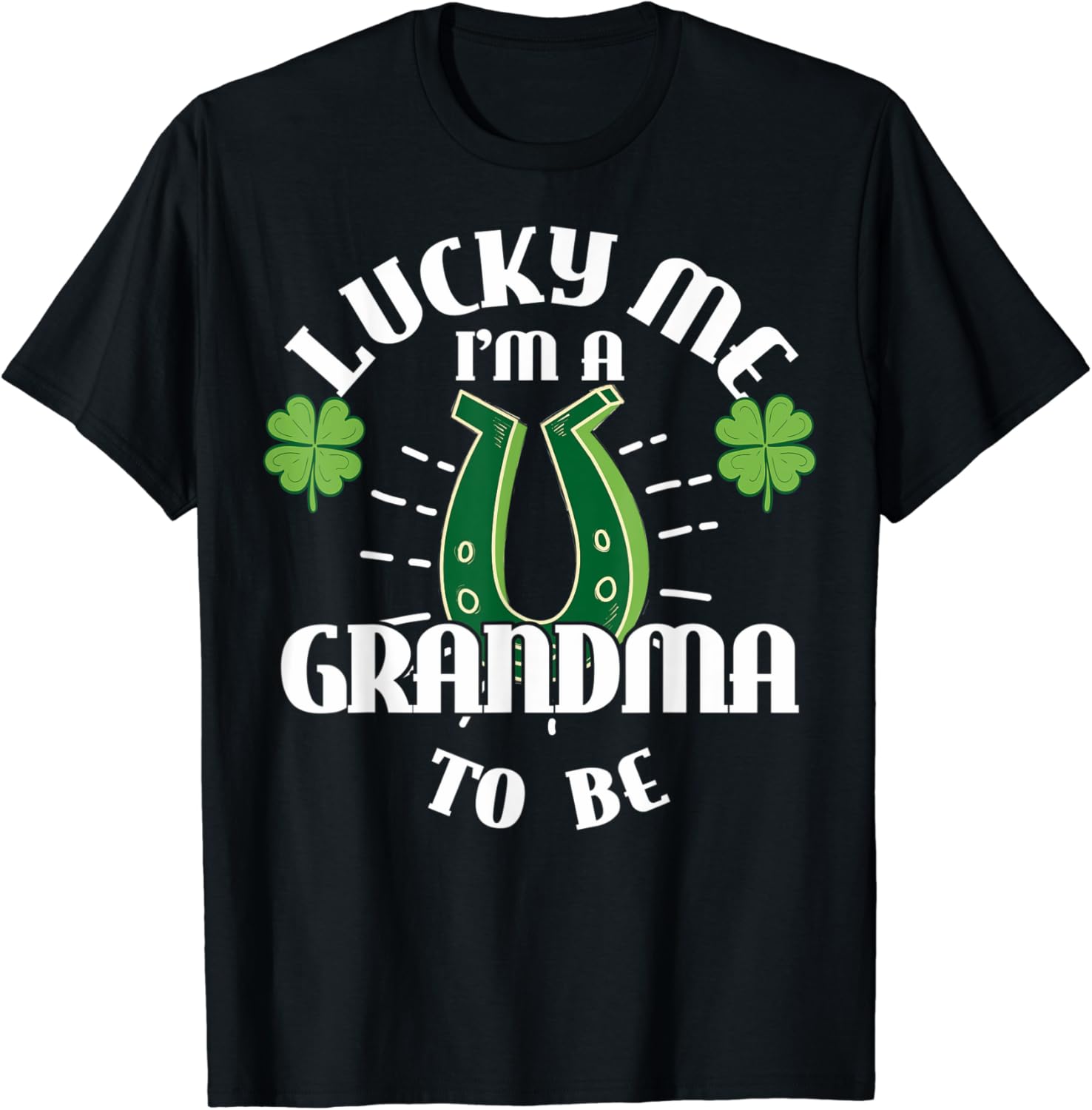 Grandma To Be Lucky Grandma Gift For New Grandma TShirt Clothing, Shoes & Jewelry